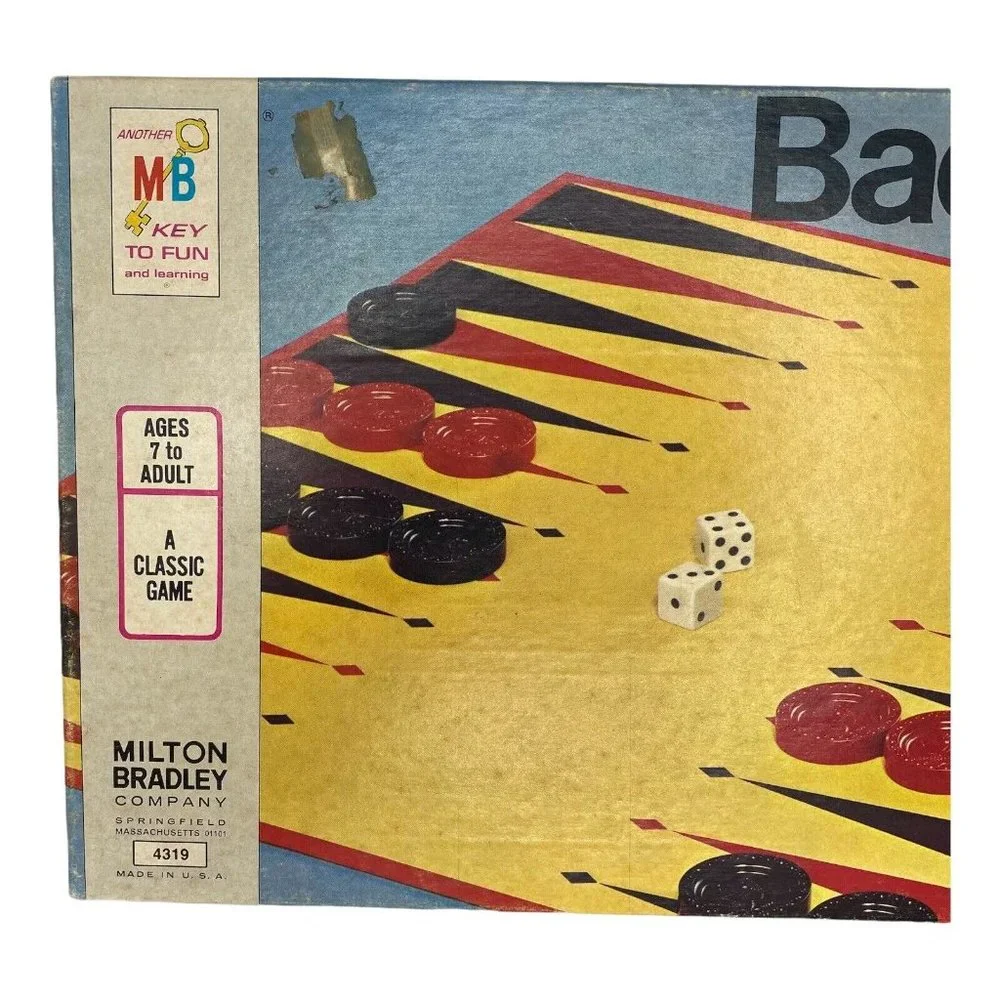 Vtg 1973 Milton Bradley Backgammon and Acey Deucy 4319 Board Game -Pieces Sealed